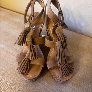 Guess Tan Tassel Sandals